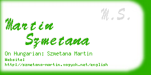 martin szmetana business card